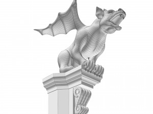 Gargoyle Gothic Statue 3D Модель