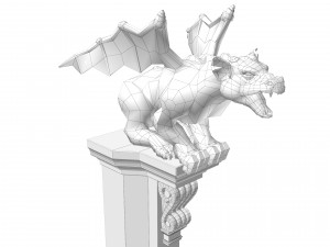 Gargoyle Gothic Statue 3D Модель