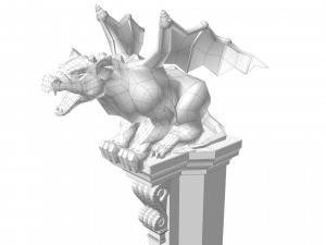 Gargoyle Gothic Statue 3D Модель