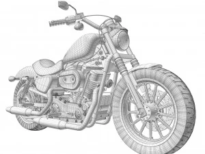 Harley davidson iron 883 3D Model