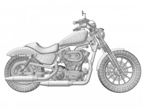 Harley davidson iron 883 3D Model