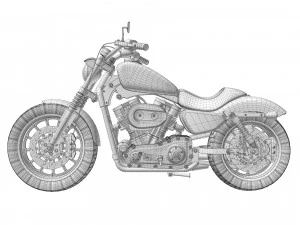 Harley davidson iron 883 3D Model
