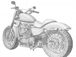 Harley davidson iron 883 Model 3D