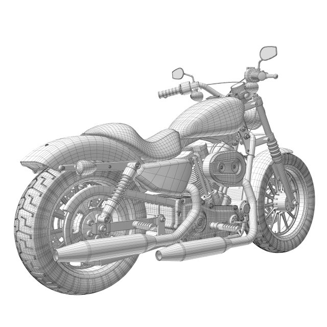 Harley davidson iron 883 3D Model in Motorcycle 3DExport