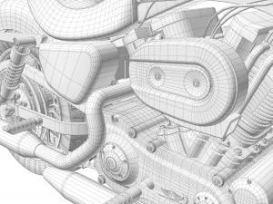 Harley davidson iron 883 3D Model