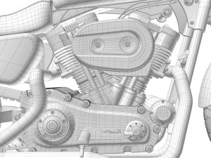 Harley davidson iron 883 3D Model