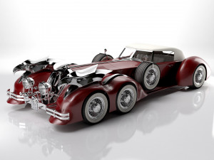 Old classic car prototype Modelo 3D