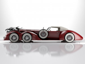 Old classic car prototype Modelo 3D