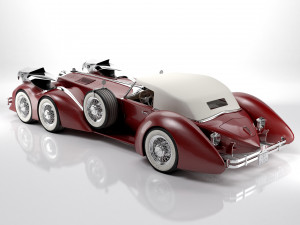 Old classic car prototype Modelo 3D