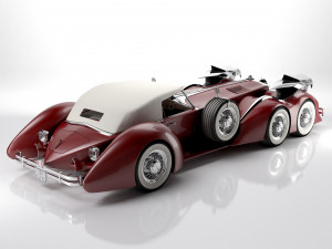 Old classic car prototype Modelo 3D