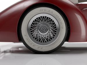Old classic car prototype Modelo 3D