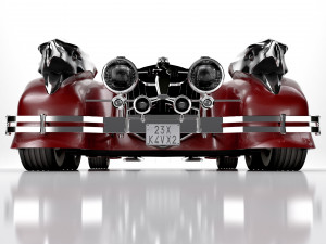 Old classic car prototype Modelo 3D