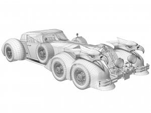 Old classic car prototype Modelo 3D