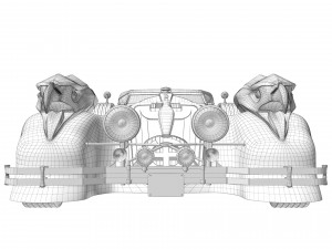 Old classic car prototype Modelo 3D