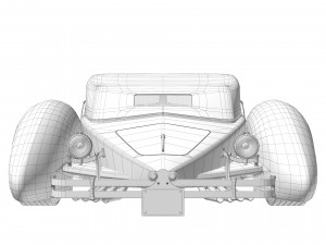 Old classic car prototype Modelo 3D
