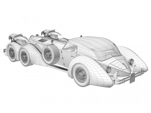 Old classic car prototype Modelo 3D