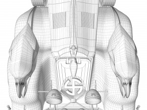 Old classic car prototype Modelo 3D
