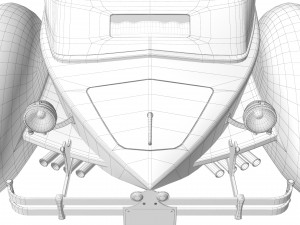 Old classic car prototype Modelo 3D