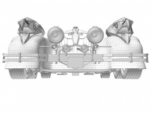 Old classic car prototype Modelo 3D