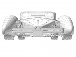 Old classic car prototype Modelo 3D