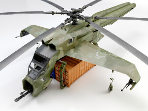 Helicopter cargo prototype 3D Model
