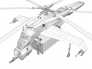 Helicopter cargo prototype 3D Model