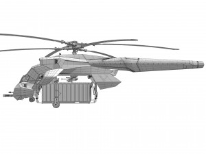 Helicopter cargo prototype 3D Model