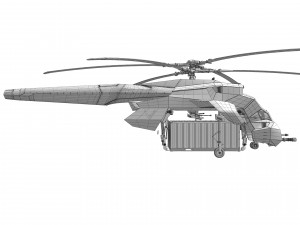 Helicopter cargo prototype 3D Model