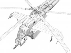 Helicopter cargo prototype 3D Model