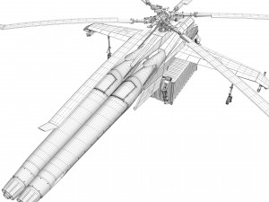 Helicopter cargo prototype 3D Model