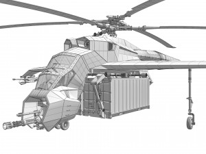 Helicopter cargo prototype 3D Model