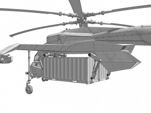 Helicopter cargo prototype 3D Model
