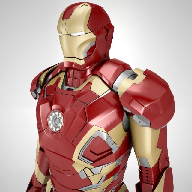 ironman mark xliii 3D मॉडल .c4d .max .obj .3ds .fbx .stl .blend 