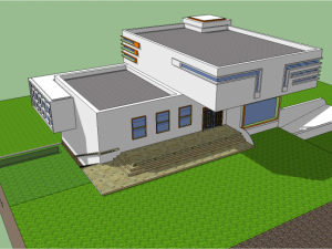 modern house with swimming pool 3D Model