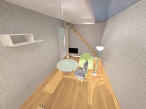 interior living room of a private house 3D Model