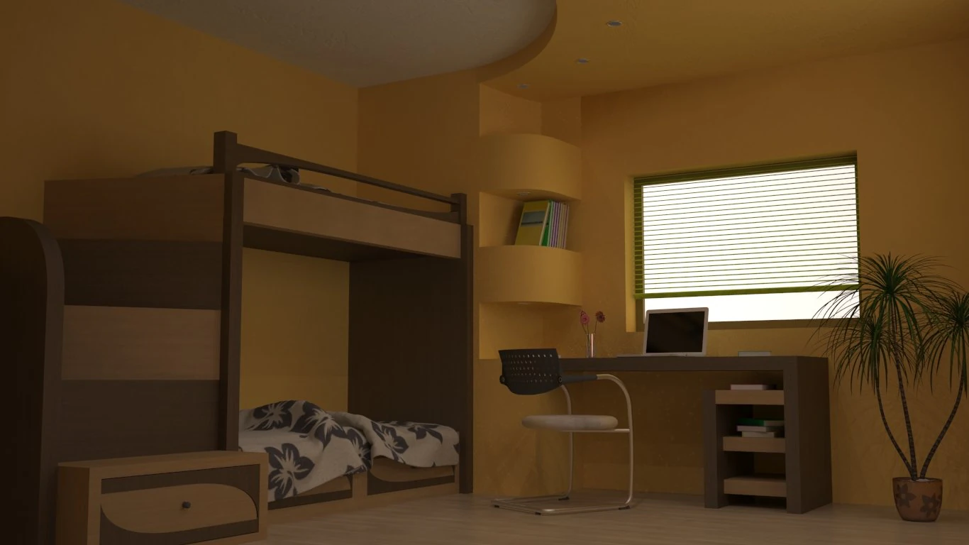 bedroom 3D Model .c4d .max .obj .3ds .fbx .stl .blend