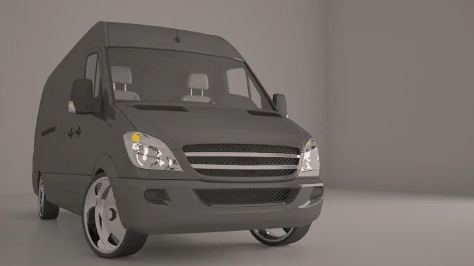 mercedesbenz sprinter 3D Model .c4d .max .obj .3ds .fbx .stl .blend 