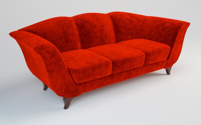 sofa philipp selva 1143 aurora red blue velvet 3D Model .c4d .max .obj .3ds .fbx .stl .blend 