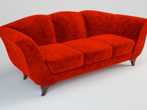 sofa philipp selva 1143 aurora red blue velvet 3D मॉडल