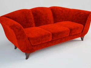 sofa philipp selva 1143 aurora czerwono-niebieski aksamit Model 3D