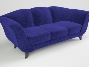 sofa philipp selva 1143 aurora red blue velvet 3D Model