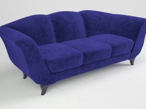 sofa philipp selva 1143 aurora red blue velvet 3D Model