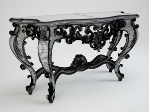 italian louis xvi-style console table Modello 3D