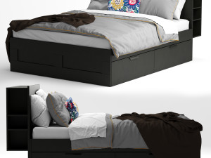 brimnes ikea bed 3D Model