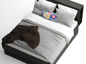 brimnes ikea bed 3D 模型