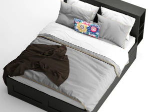 brimnes ikea bed 3D Model