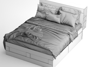 brimnes ikea bed 3D 模型