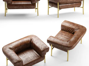 ghidini 1961 katana armchair by paolo rizzatto 3D Model
