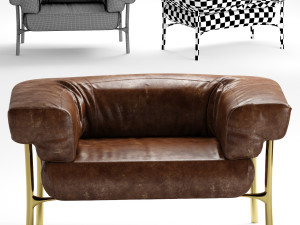 ghidini 1961 katana armchair by paolo rizzatto 3Dモデル