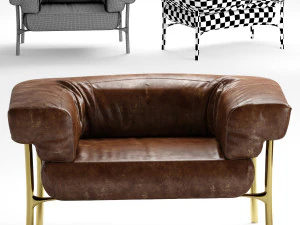 ghidini 1961 katana armchair by paolo rizzatto 3D Model